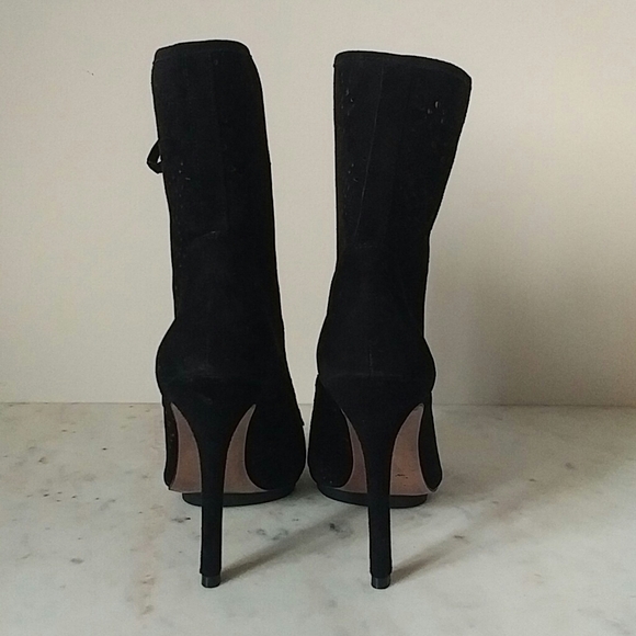 BCBG - suede laser cut open toe heels - Picture 5 of 8